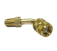 Adattatore di ricarica sottovuoto per MINI Split AC HVAC Converte la porta R410a 5/16 SAE a 1/4 SAE Meter Tubo Tubo Corpo in ottone Punta rotante Compatibile con moderni sistemi di climatizzazione