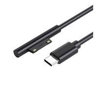 Adattatore di ricarica tipo C 1,8 m, compatibile con Microsoft Surface cavo di ricarica USB C Pro 3/4/5/6/7, compatibile Surface Laptop/Book 1/2, Surface Go 3, supporto per ricarica rapida PD da 15 V