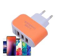 Adattatore di ricarica USB a 3 porte | USB intelligente luminosa per smartphone, caricabatterie compatto per casa e viaggio, adattatore universale da 5 V, europea, blu