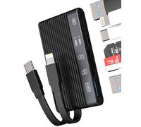 Adattatore di ricarica USB C Lightning a SD Micro SD USB 3.0 USB 2.0 (6 in1) per Apple per iPhone 16 15 per iPad Pro Macbook fotocamera digitale TF slot scheda di memoria multiporta OTG caricabatterie