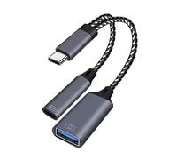 Adattatore di Ricarica USB C OTG, USB-C OTG Adattatore Telefonico Porta di Ricarica USB C con Adattatore PD da 18W, Adattatore USB C a USB OTG, 2 in 1 Cavo USB C Splitter per Ricarica e Video