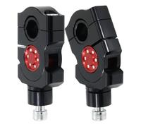 Adattatore di riser per manubrio da 7/8 "a 1 1/8" per il montaggio di montaggio in alluminio motociclistico compatibile con manubrio standard(Black and red)