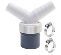 Adattatore di scarico in PVC, doppio collegamento, a forma di Y, 40 mm, doppia entrata 18-24 mm, prevenzione del riflusso, facile da installare, per lavastoviglie, lavatrice, lavello, sifone