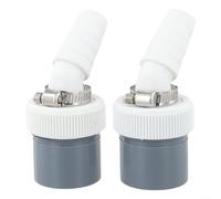 Adattatore di scarico per lavatrice, 2 pezzi, 18 24 mm ingresso con uscita da 40 mm, include fascette stringitubo per un collegamento stretto