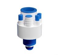 Adattatore di scarico per lavello da cucina a 5 vie per purificatore d'acqua per lavastoviglie, compatibile con tubi in PVC da 40-75 mm, scolapiatti in ABS blu con anelli di tenuta in silicone
