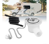 Adattatore di scarico per lavello in acciaio inox, a prova di perdite, con design ad angolo, per camper, yacht, roulotte