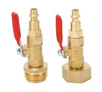 Adattatore di scarico per Raccordo per svernamento in ottone con valvola a sfera per una facile svernamento della linea dell'acqua nel rimorchio da viaggio per, barca, set da 2