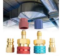 Adattatore di servizio CA automatico per R1234yf a per R134a con montaggio rapido laterale alto basso e basso montaggi in ottone da 14 mm e 17 mm