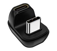 Adattatore di tipo C a 90 gradi - Adattatore di ricarica rapida da tipo C a tipo C | Connettore USB da maschio a femmina da 40 Gbps, connettore di trasferimento dati per ricarica rapida da 100 W, per