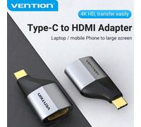 Adattatore di tipo C VENTION, adattatore video USB-C maschio femmina 4K HDR&3D, con interfaccia placcata in oro, adatto per laptop/tablet/monitor/TV Lega di alluminio