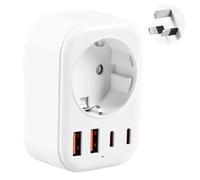 Adattatore di viaggio Australia Adattatore Cina Italia con 2 USB A + 2 USB-C, Aadattatore di viaggio per Nuova Zelanda, Argentina, Adattatore Australia