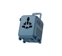 Adattatore di viaggio universale - Compatibile con oltre 150 paesi - 2 porte USB-C, 1 porta USB-A a ricarica rapida - Prese US/UK/EU/CA/JP/CH/AUS - Xoopar Luggie Blu