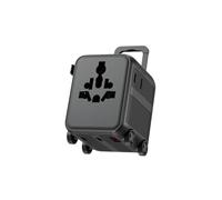 Adattatore di viaggio universale - Compatibile con oltre 150 paesi - 2 porte USB-C, 1 porta USB-A a ricarica rapida - Prese US/UK/EU/CA/JP/CH/AUS - Xoopar Luggie Nero