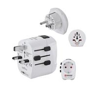 ADATTATORE DI VIAGGIO UNIVERSALE HAMA World Travel Pro Light USB, 100-250 V, Porte USB 2