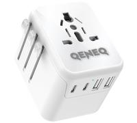 Adattatore di viaggio universale - Spina di viaggio multipla con prese multiple, adattatore universale - Presa da viaggio in tutto il mondo con 2 porte di tipo C, 2 porte USB A e 1 presa AC