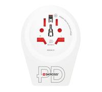 SKROSS - World to UK USB C20PD - Adattatore da Viaggio Presa UK Regno Unito da Euro, Australia, UK, USA, Giappone, Brasile e Cina - Presa Ricarica USB C 3A Fast Charger