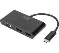 Digitus Adattatore USB-C™ 3in1 triplo per monitor (HDMI, DP, VGA)