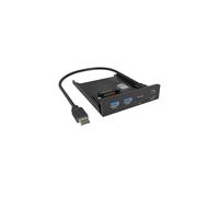 Hub ICY BOX 3 porte 20 Gbit/s USB 3.2 Gen 1 IB-HUB1419-i3 metallo nero