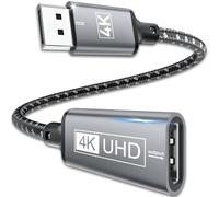 Adattatore display port hdmi,adattatore intrecciato unidirezionale 4K DP a hdmi maschio a femmina,adattatore Displayport HDMI compatibile con laptop,desktop,Lenovo,Dell,HP,HDTV,monitor,proiettore