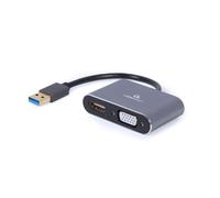 Adattatore display VGA da USB a HDMI CableXpert, grigio siderale - A-USB3-HDMIVGA-01 NEW