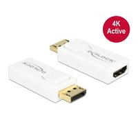 Adattatore DisplayPort 1.2 verso HDMI DeLOCK Bianco