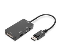 Adattatore DisplayPort 3 in 1 Digitus 0,2 m a HDMI, DVI e VGA