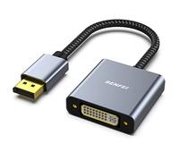 Adattatore DisplayPort a DVI,BENFEI da DP a DVI placcato in oro (maschio a femmina) compatibile per Lenovo, Dell, HP e altri marchi [Custodia in nylon e alluminio]