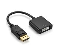 Adattatore DisplayPort a DVI - Connettore DP Placcato Oro a DVI, Cavo da 15 cm, Compatibile con Monitor, Proiettore, Computer - Cavo DVI DisplayPort per Lenovo, Dell, HP