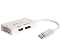 Adattatore DisplayPort a DVI/HDMI/DP 3-in-1 4K - Techly IADAP DP-COMBOF3