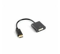 LANBERG ad 0007 BK Display Port 1.1 a (19pin) Maschio a DVI-D (24 + Poli) Femmina Adattatore Dual Link con Cavo, 10 cm Nero