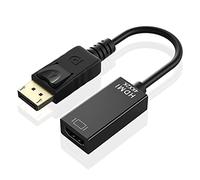 Adattatore Displayport a HDMI 4K, Unidirezionale DisplayPort Computer a HDMI Monitor, DP (Display Port) maschio a hdmi femmina Convertitore per Lenovo Dell HP Asus, Nero