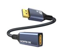 Adattatore Displayport a HDMI 8K DP 1.4 a HDMI, adattatori maschio a femmina 8K60HZ 4K120HZ, convertitore Display Port, compatibile con Dell, compatibile con Lenovo