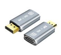 Adattatore DisplayPort a HDMI, DP Adattatore 4K@30Hz/2K@60Hz/1080P@120Hz Adattatore DP a HDMI Compatibile con Dell, Lenovo, HP, Projector, AMD, NVIDIA, Desktop