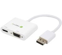 Adattatore DisplayPort a HDMI/VGA 4K 30Hz Techly ICOC DSP-VH12