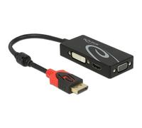 Adattatore DisplayPort DeLock 62902 4K HDMI VGA DVI 0,2 m Nero