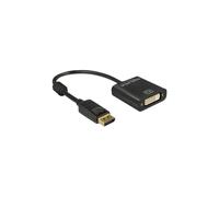 Adattatore DisplayPort DVI-I - DELOCK - 20 cm - Attivo - Ultra HD 4K - Nero