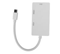 Adattatore DisplayPort Mini DP a HDMI DVI VGA3in1Convertitore, Mini DisplayPort a HDMI Risoluzione 4K Supporto Thunderbolt Compatibile con C placcato