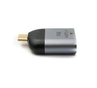 SYSTEM-S Adattatore DisplayPort Mini DP femmina a USB 3.1 tipo C maschio 4K cavo in grigio