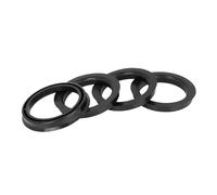 Adattatore Distanziale Ruota 4 Pezzi 72.6 Mm Diametro Esterno A 57.1 Mm Di Diametro Interno Anelli Distanziali Mozzo Ruota Anelli Centraggio Universali Auto Plastica ABS Nera(73.1-57.1mm)