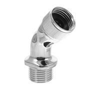 Adattatore Doccia in Ottone 1/2 Pollice, Gomito 45 Gradi | Connettore Estensore per Bagno, Cambio Direzione del Flusso, Facile da Installare, Finitura Argento