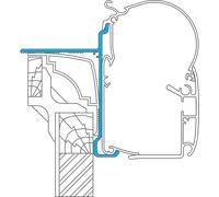 Adattatore dometic pw-adapt per tendalini a parete pw 1100, pw 1500 e pw 3800 3 m