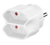 Adattatore doppia spina europea Goobay bianco