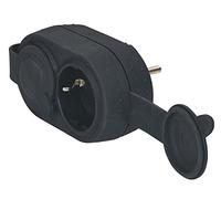 Adattatore doppio con coperchio IP44 16A-230V