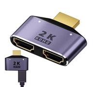 Adattatore doppio HD | adattatore per computer con uscita HD con indicatore, adattatore a doppia uscita leggero adatto per computer desktop console di gioco per notebook