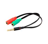 Adattatore doppio ingresso Cool per jack ausiliario da 3,5 mm universale 20 cm nero