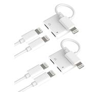 Adattatore Doppio Lightning Jack Cuffie (2 Pack) Connettore Audio per iPhone 14 13 12 Caricabatterie Certificato MFI per Apple Accessori Auto per iPad Cuffie Lighting Microfono Adattatore