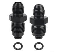 Adattatore dritto svasato maschio AN6 in alluminio con filettatura ORB (M16x1.5 & M18x1.5) per linee del carburante, radiatori dell'olio della trasmissione e idraulico automobilistico per Sys(IS BLACK