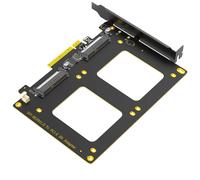 Adattatore Dual U.2 SSD a PCIe 4.0 x8, supporta 2x o Soft, senza funzione di splitter PCIe