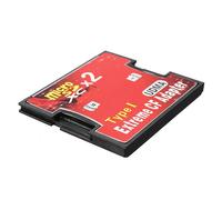 Adattatore Due Schede MicroSDXC SDHC SD 3.0 Verso Compact Flash CF - 128GB Max