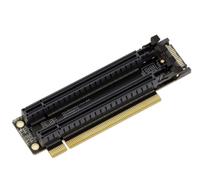 Adattatore Duplicatore Riser PCIe Gen 4.0 X16 Verso Biforcazione 2 Porte X8 90°